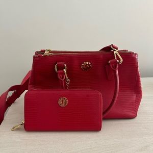 DKNY purse and wallet set